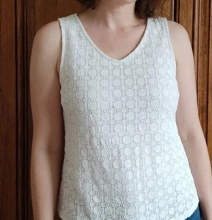 T shirt blanc brodé marque Sénés taille S/M